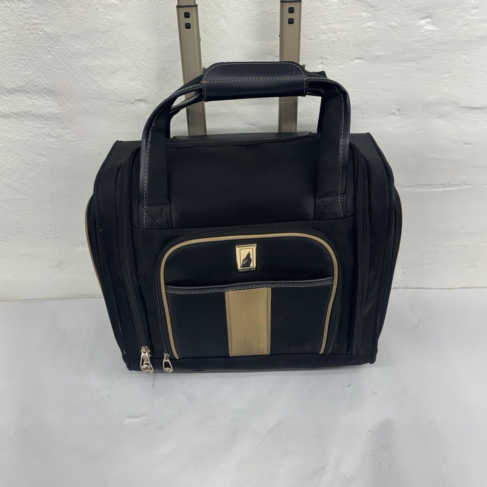 London Fog Under Seat Carry-On Travel Luggage Bag 15inch Rolling Bag